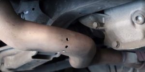 Small holes in the exhaust system