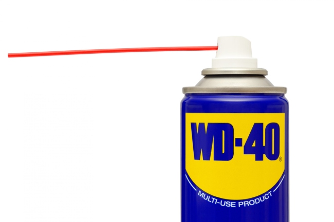 cleaning hand by Using WD-40