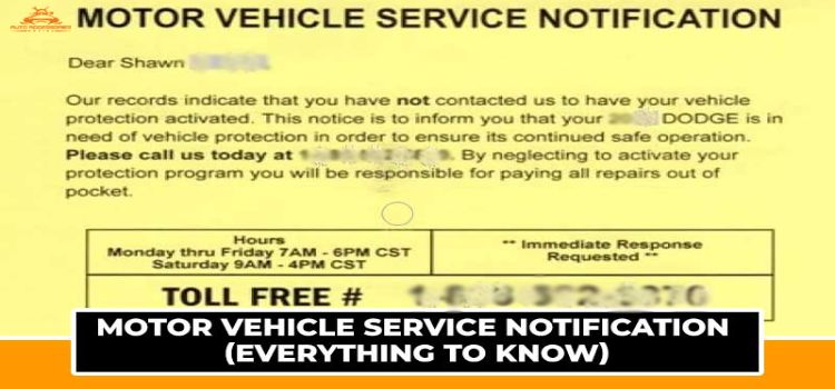 Signs Your Motor Vehicle Service Notification Is a Scam