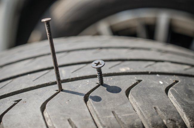 How to Puncture a Tire With No Damage